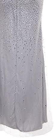 Ženski šljokica v vrat prorez maxi maturalna haljina 2023 Ljetne haljine bez rukava za večernja zabava Svečana haljina dužine poda