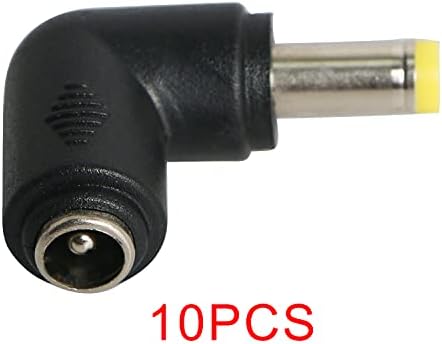 Aoje-Link 90 stupnjeva kuta DC Adapter za priključak za napajanje 2,1 x 5,5 mm Savij muški utikač do 2,5 x 5,5 mm pretvarač za spajanje
