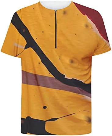 Ljetne muške košulje Muška majica kratkih rukava majica s digitalnim printom 3-inčna sportska majica bez ovratnika s majicom