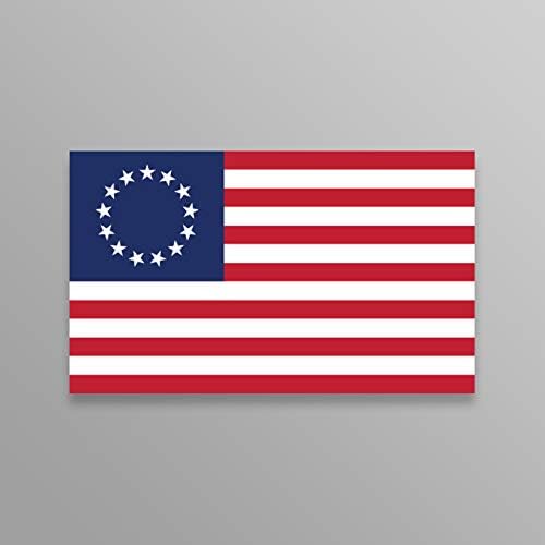 Zastava Beti Ross trinaest zvijezda originalna zastava kolonija SAD-a prva zastava Američka naljepnica za odbojnik od vinila 2 paketa