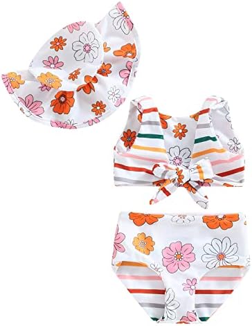 Dojenčadi za djevojčice Reverzibilni kupaći kostim 3 komada cvjetna/zvjezdana kupaonica za kupaće kostim za malu kuću za plivanje gornje