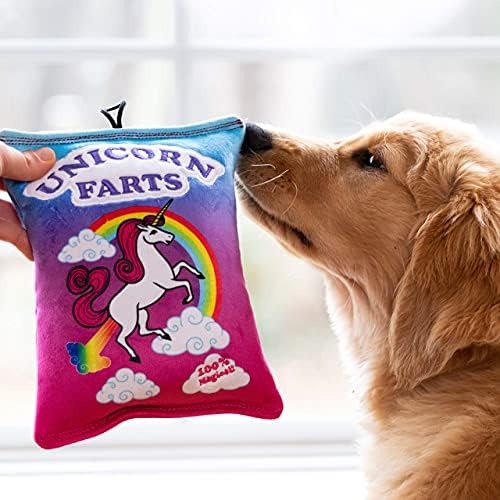 H&K za pse Plush Snaga | Unicorn prde | Smiješna igračka za pse | Igračka za pse s škrtačem | Pseći poklon | Zabavno, izdržljivo i