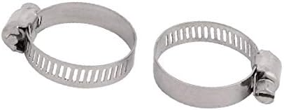 X-DREE 19 mm do 29 mm raspon stezaljki metal metalni crijevo stezanje crijeva srebrni ton 30pcs (19 mm a 29 mm rango de sujeción metal