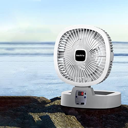 Aufmer prijenosni ventilator za cirkulaciju zraka s 3 noćnih svjetala, 5-stupanjski vanjski sklopivi solarni ventilator, USB punjivi