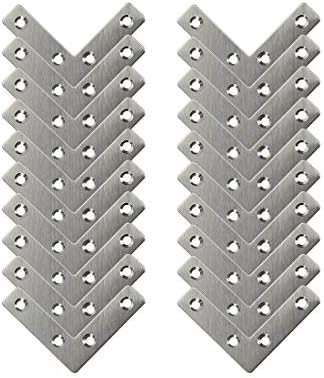 20 komada od nehrđajućeg čelika u obliku oblika za popravak ploča koje povezuju potporni nosač s vijcima - srebro