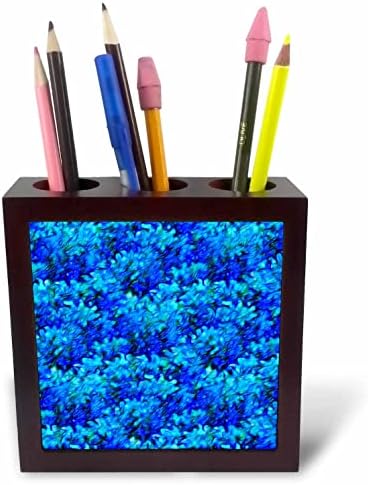 3. moderne nijanse plave s apstraktnim uzorkom oceanskih valova - držači za olovke za pločice