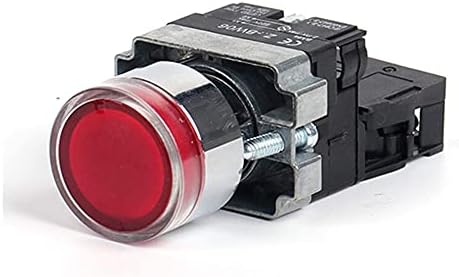 DJDLFA 22 mm Momentalni XB2-BW3361 Okrugli prekidač gumba s LED/Neon Light 1no 24V/AC220V/AC380V