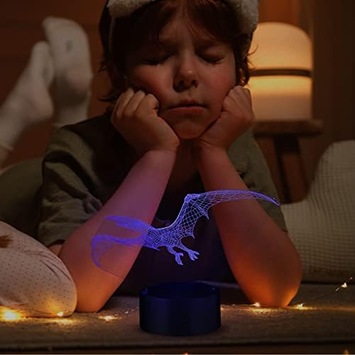 Toyvian Night Lights Night Lights Kid Toys 3D LED noćno svjetlo: Dječja optička iluzijska svjetiljka 7 igračka za promjenu boje za