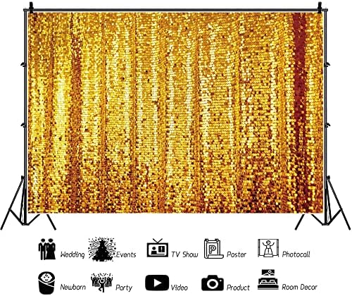7.5.5 pozadina zlatnih šljokica poliesterska tkanina zlatne mrlje zidna pozadina za fotografiranje za maturalnu godišnjicu vjenčanja