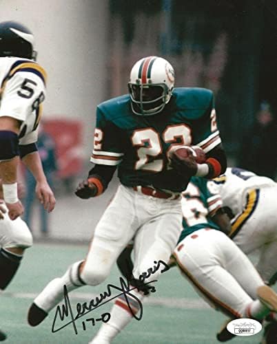 Merkur Morris potpisao je Miami Dolphins 8x10 Fotografija Autografirana 7 JSA - Autografirane NFL fotografije