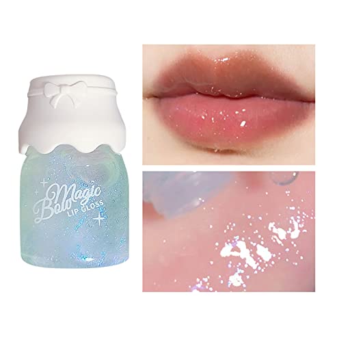 Cool palete šminke za djecu mliječni balzam za usne u staklenci s mašnom vlaži kožu, dok traka od menija daje fini i sjajni žele sjaj