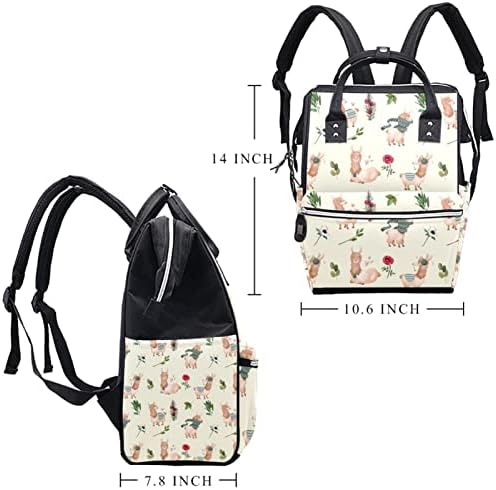 Guerotkr putuju ruksak, vrećice pelena, vreća s ruksakom pelena, lišće cvijeća za lama