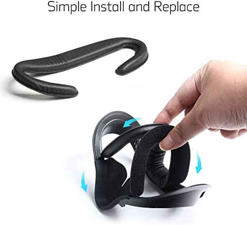Huayuwa Soft VR pribor za slušalice set set za Oculus Quest 2, 1 VR nosač sučelja za lice + 2 PU kožni poklopac + 2 PASOR NOSE + 1