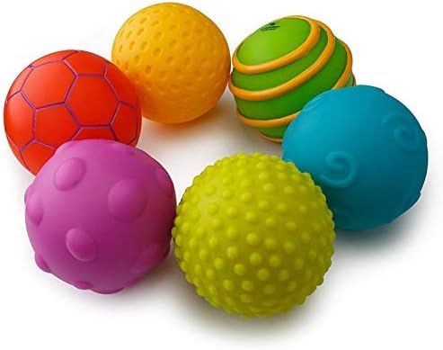 Playkidz senzorne kuglice za bebe, meke i teksturirane kuglice za bebe i mališani, super izdržljivi 6 paket, igračka za ublažavanje