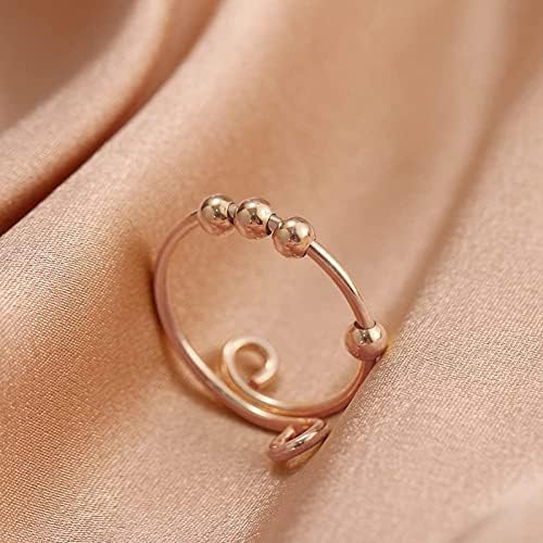 Razgovor prstenovi u obliku srca spiralni prsten spiralni prst za tjeskobu Podesivi prstenovi za žene pojedinačni prstenovi prstenovi