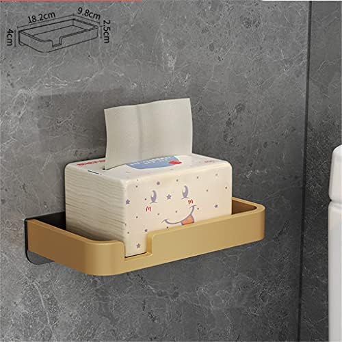 CDYD držač za kupaonicu Aluminij držač za rolanje telefona Polica za ručnik za ručnik za ručnik toaletni papir Kutija Tkivna kutija