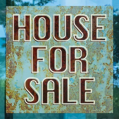 CGSIGNLAB | Kuća na prodaju -Ghost star plava prilijepljenje prozora | 16 x16