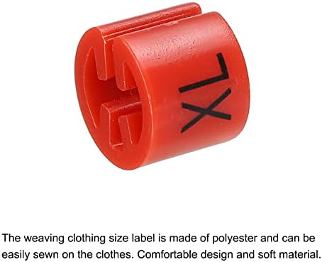 Oznaka vješalice za odjeću patikil xl size fit vješalica za vješalice za odjeću za kodiranje boje crvene boje, pakiranje od 100