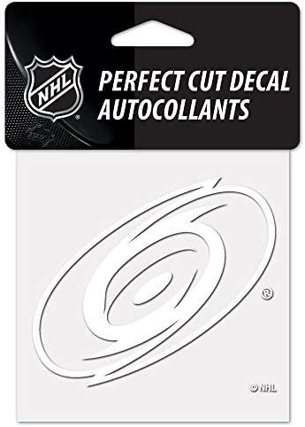 Wincraft NHL Carolina uragani Decal4x4 savršeni rezani bijeli naljepnica, boje tima, jedna veličina