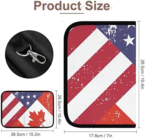 Retro America Kanada zastava Dvo-pregibana organizatora alata Pocket Multifunkcionalna tkanina Preklopna prijenosna torba za alat Zip