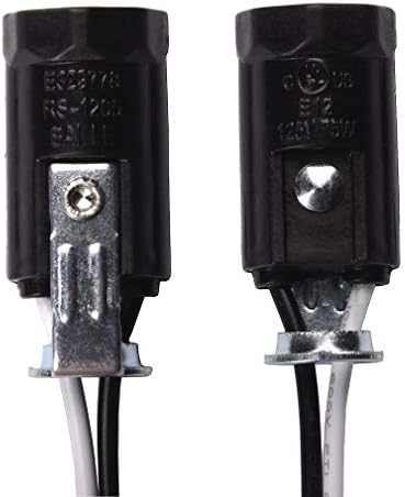 Baza svjetiljke 912 Baza svjetiljke kandelabra glava držača žarulje sa 6-inčnom žicom bez ključa fenolni 10-kom.