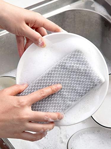 NOGO ONE5PCS/PACK Obrišite jastučiću za čišćenje kuhinje s mrežastim spužvama dekontaminacija četkica spužva spužva za čišćenje četkica