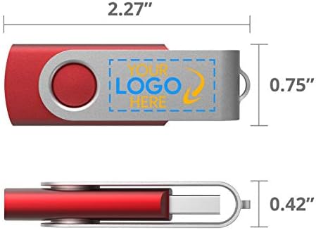 Prilagođeni USB flash pogoni Personalizirani kombinacija i logotip u boji 30+ na 2 strane - sastavljen u SAD -u - Ocjena A memorija