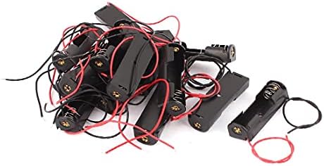 Novi Lon0167 Oprugom dvostruki kabel 1 x 1,5 v AA Držač za baterije Crna 15 kom (Oprugom dvostruki kabel 1 x 1,5 v AA Batteriehalter
