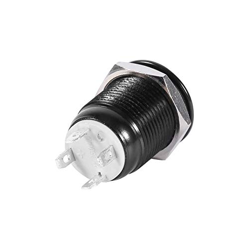 Prekidač s gumbom 12V LED prekidač za napajanje, prekidač s gumbom od 12 mm Vodootporni metalni trenutni tip sa samoizlječenjem