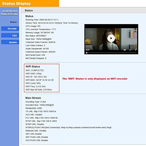 UrayCoder H.265 H.264 HDMI video streaming Encoder IPTV za HD video audio na YouTube Facebook Live Broadcast podržava RTSP RTMP HLS