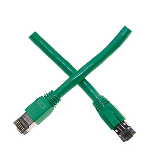 Cable Central LLC Black Cat 8 Ethernet kabel 0,5 ft 40 Gbps velike brzine S/FTP CAT 8 Internet kabel za usmjerivač, Modem - Professional