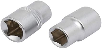 Novi 1/0167 1/2-inčni kvadratni pogon 12 mm 6-Točkasti udarni adapter srebrne boje 2pcs (1/2-inčni kvadratni pogon 12 mm 6-Točkasti