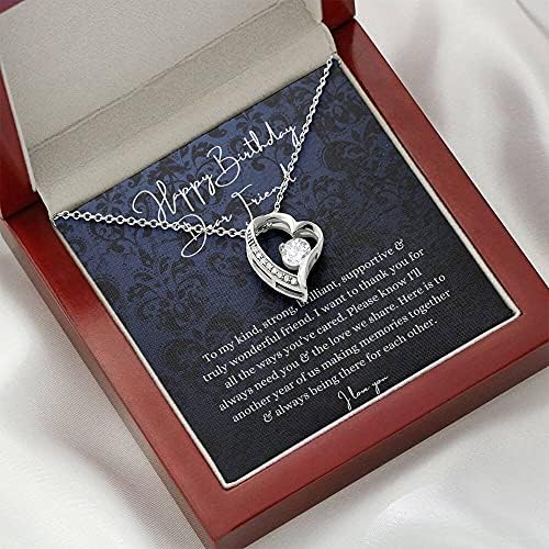 Kartica s porukama, ručno izrađena ogrlica- Personalizirano poklonsko srce, prijateljski poklon za rođendan, prijateljski nakit, poklon