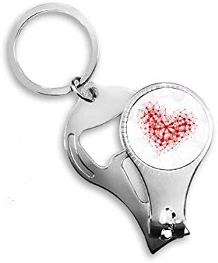 Crvena atomska struktura Fizička ilustracija za nokat za nokat za nokat otvora za otvarač za bočicu za bočicu