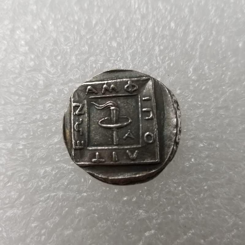 Antikni zanat Grčki novčić bakreni srebrni srebrni dolar srebrni krug 3402