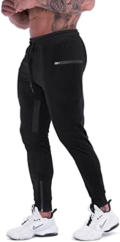 FirstGym Mens Joggers Twimpants Slim Fit trening trening trening bedra mreža za teretane jogger hlače s džepovima s patentnim zatvaračem