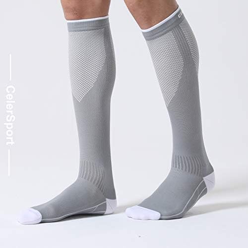 CS CELERSPORT 3 parove kompresijske čarape za muškarce i žene 20-30 mmHg trčanja čarapa
