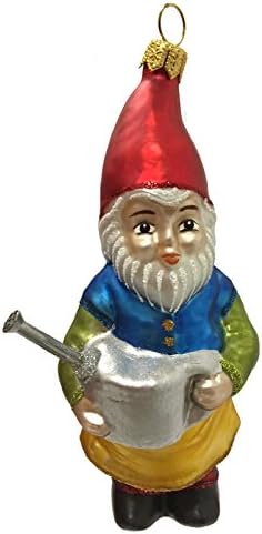 Pinnacle Peak Trading Company Garden Gnome s zalijevanjem može poljski ukras za božićno drvce Izrađen Poljska