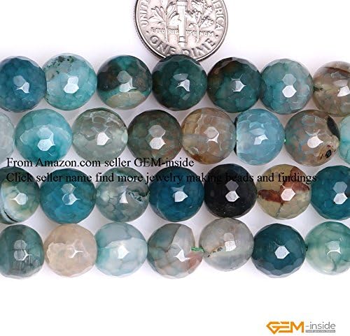 Frederick A. Farleigh 10 mm okrugli fasetirani dragi kamen zeleni hrskavi ahat perle za izradu nakita konac 15