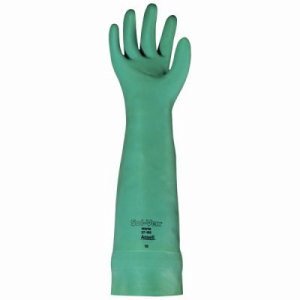 Ansell Sol -VEX 37-185 Green 7 do 7,5 nitrila Nepodržane rukavice otporne na kemikalije - duljine 18 - debljine 22 mil - 117298 [Cijena