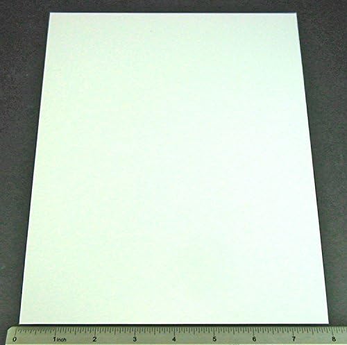 Litko bijeli 8x10inch polistiren fleksibilni zanatski listovi - plastični listovi za modeliranje i zanat)