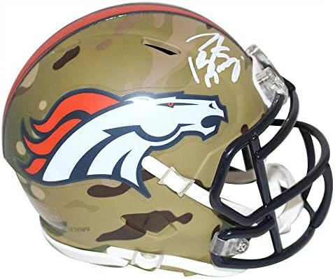Ljubitelj maskirne mini kacige Denver Broncos Pejton Manning s autogramom obožavatelja 29422-NFL mini kacige s autogramom