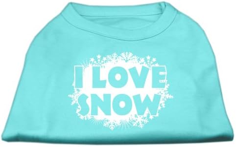 Mirage Pet Products 8-inčni volim košulje snježnih zaslona za kućne ljubimce, x-mall, aqua