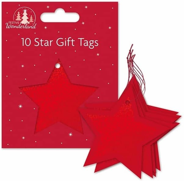 Poklon oznake u obliku božićne zvijezde tvrtke crvene srebrne ili zlatne svjetlucave naljepnice za božićne poklone