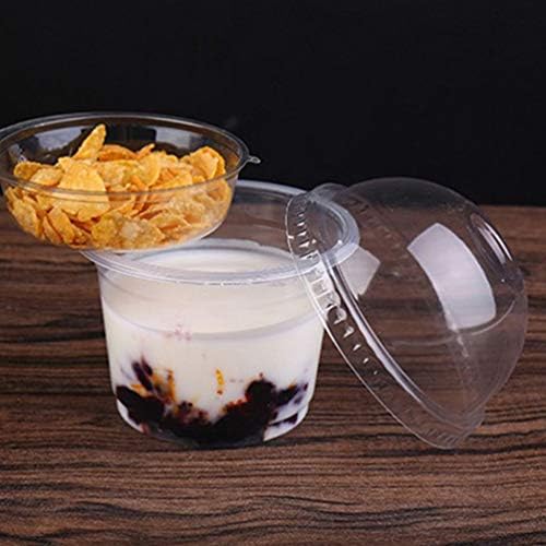 Spremnici za muffine od 20kom prozirne parfait šalice za jednokratnu upotrebu desertne šalice s poklopcima prozirne mini desertne šalice