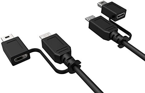 Kabel Bigben Interactive Dual Storage Cable za Playstation - USB kabele - Micro-USB B/Mini USB B, Priključak/mužjak, Crna, ravno