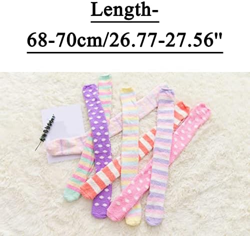 Vesniba Termičke čarape za ženske koraljne fleke čarape Stripe čarape šarene lagane atletske čarape podvezice s podvezicom