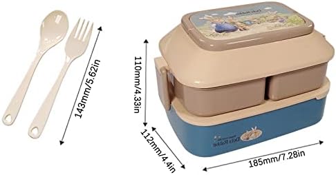 334 _ dvostruka plastična dječja kutija za ručak velikog kapaciteta studentska kutija za ručak mikrovalna kutija za ručak za odrasle