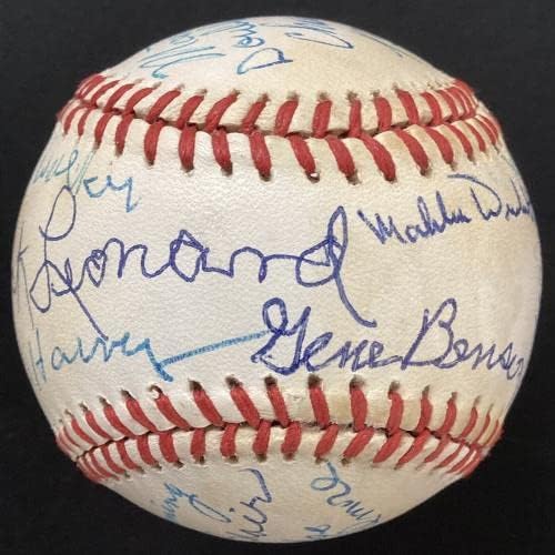 Buck Leonard potpisao je bejzbol ABG Negro League Irvin Dandridge +15 Auto Hof JSA - Autografirani bejzbol