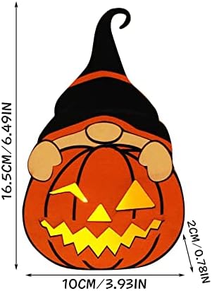 Ukrasi za Noć vještica Vanjski Halloween dekor Halloween drveni bez lica bez lica GNOME LED Svjetlo vintage Halloween Svjetlo bundeve